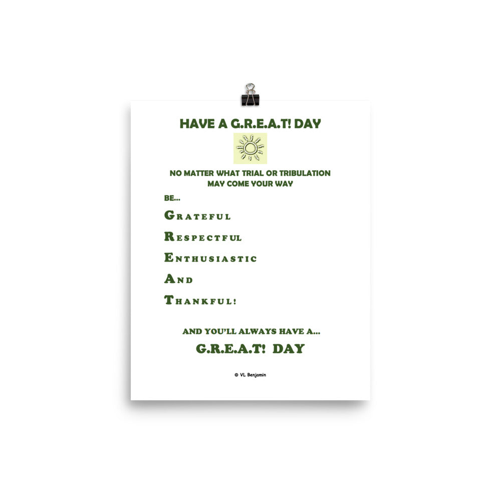 Have A G.R.E.A.T. Day